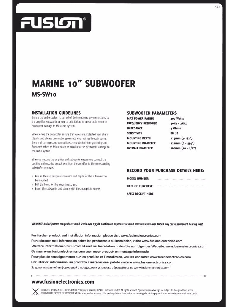 Image de la première page du manuel de l'appareil MS-SW10