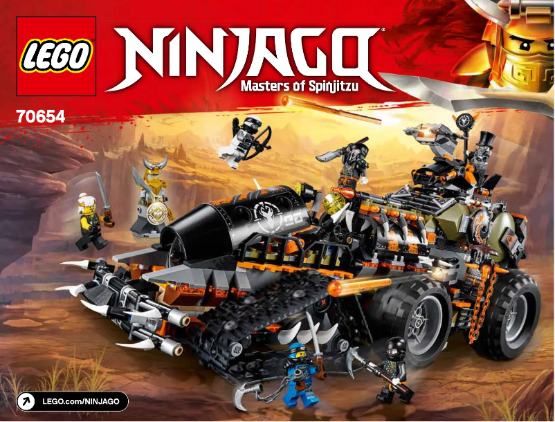 Page 1 de la notice Manuel utilisateur Lego Ninjago 70654