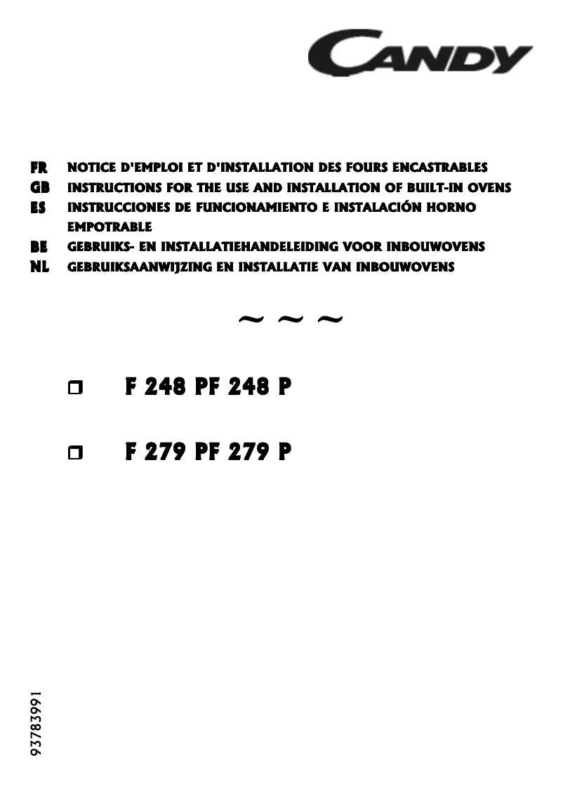 Image de la première page du manuel de l'appareil F 248 P W