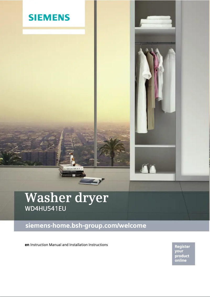 Page n°1 - Manuel utilisateur Siemens WD4HU541EU