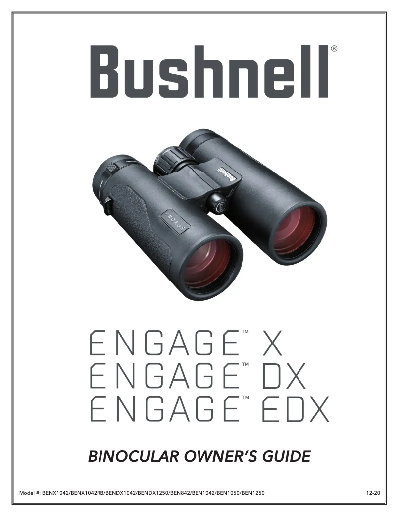 Page n°1 - Manuel utilisateur Bushnell Engage EDX 10x42