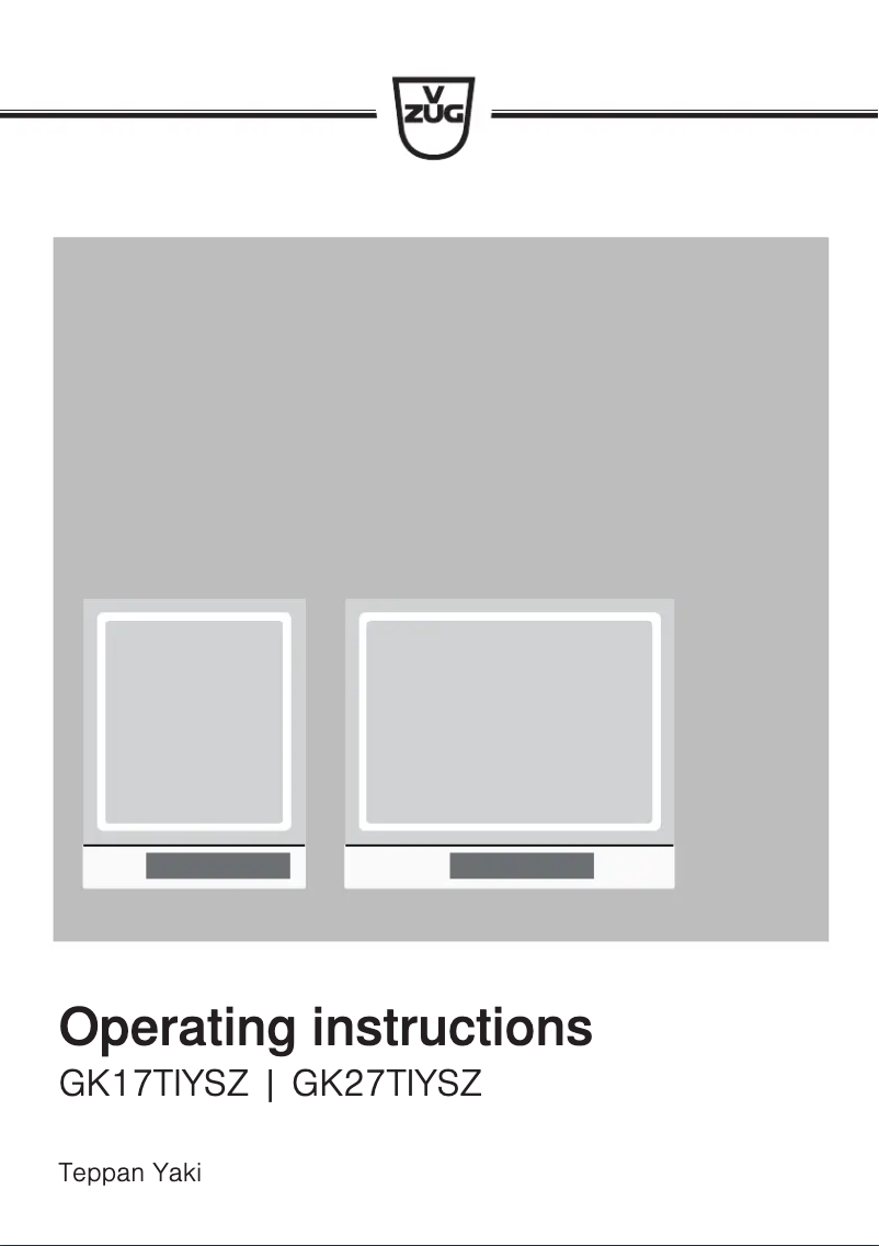 Page 1 of the manual User Manual V-Zug GK17TIYSZ
