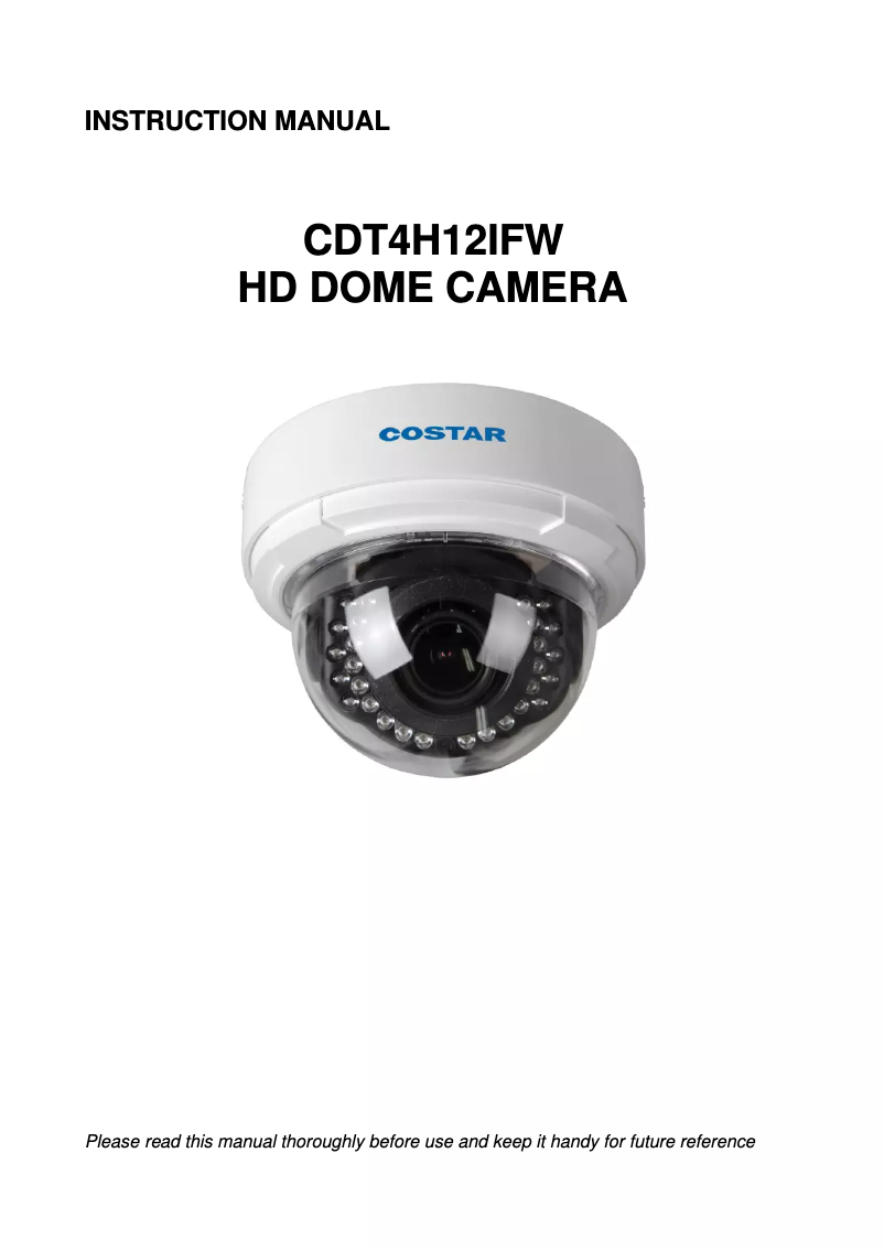 Page n°1 - Manuel utilisateur Costar CDT4H12IFW