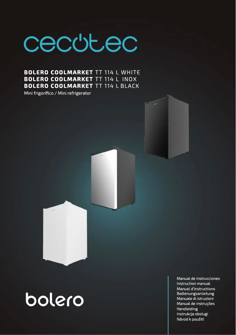Page n°1 - Manuel utilisateur Cecotec Bolero CoolMarket TT 114 L