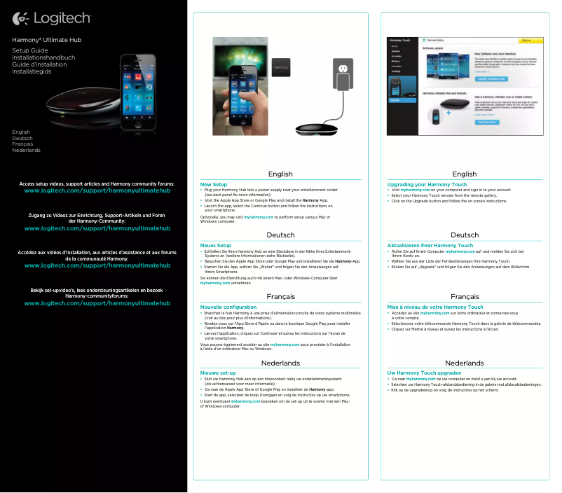 Page n°1 - Manuel utilisateur Logitech Harmony Hub