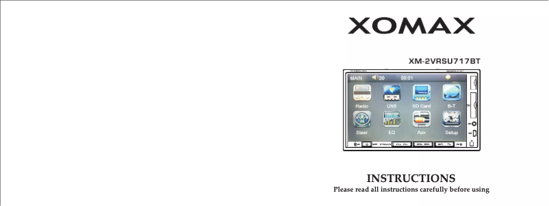 Page n°1 - Manuel utilisateur Xomax XM-2VRSU717BT