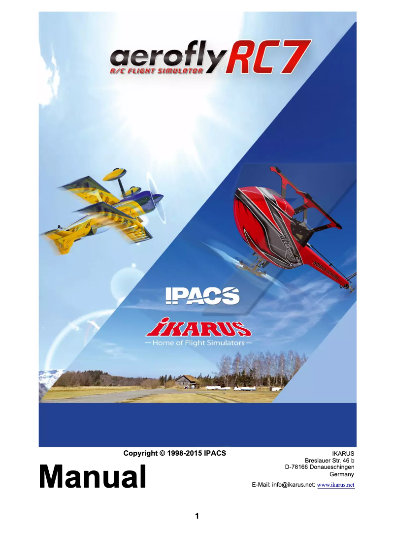 Page n°1 - Manuel utilisateur IKARUS Aerofly RC7