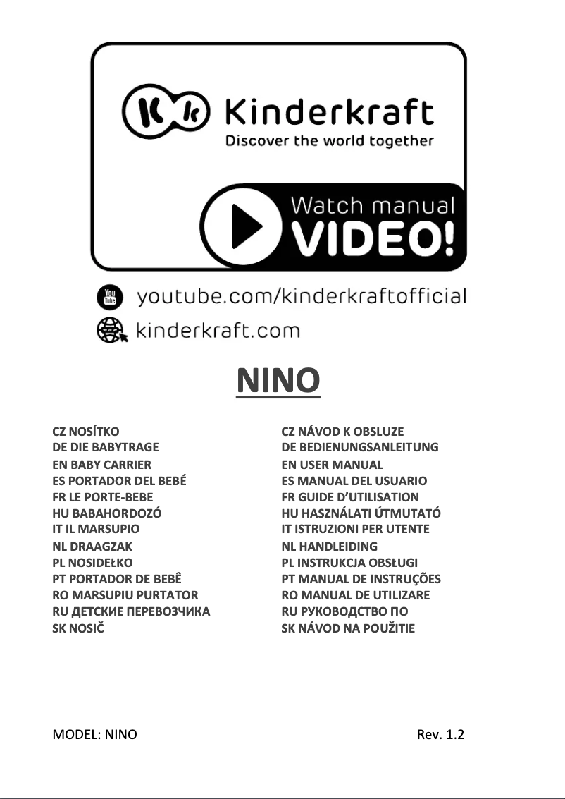 Image de la première page du manuel de l'appareil NINO