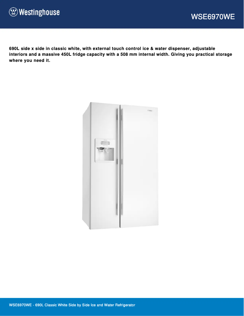 Imagen de la primera página del manual del dispositivo WSE6970WE