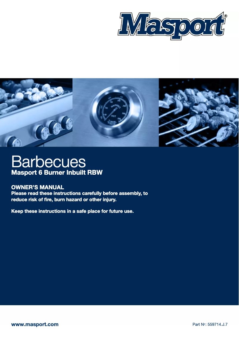 Página 1 del manual Manual de usuario Masport Super Grande RBW Inbuilt 210