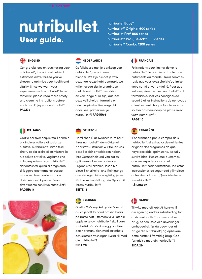 Página 1 del manual Manual de usuario Magic Bullet PRO Exclusive