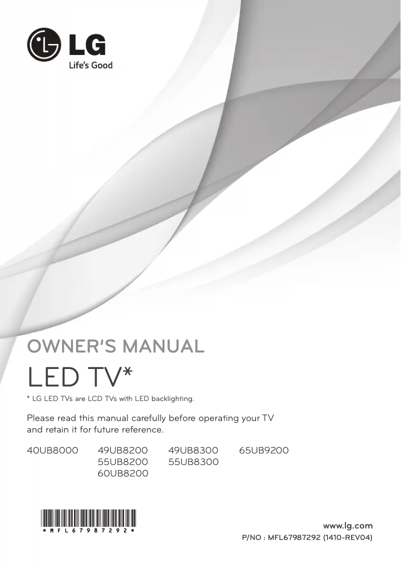 Página 1 del manual Manual de usuario LG 60UB8200