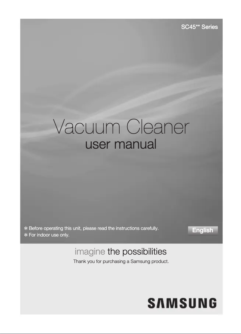 Page n°1 - Manuel utilisateur Samsung SC4540