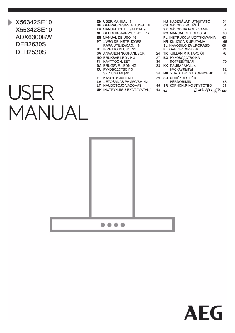 Page 1 de la notice Manuel utilisateur AEG DEB2530S