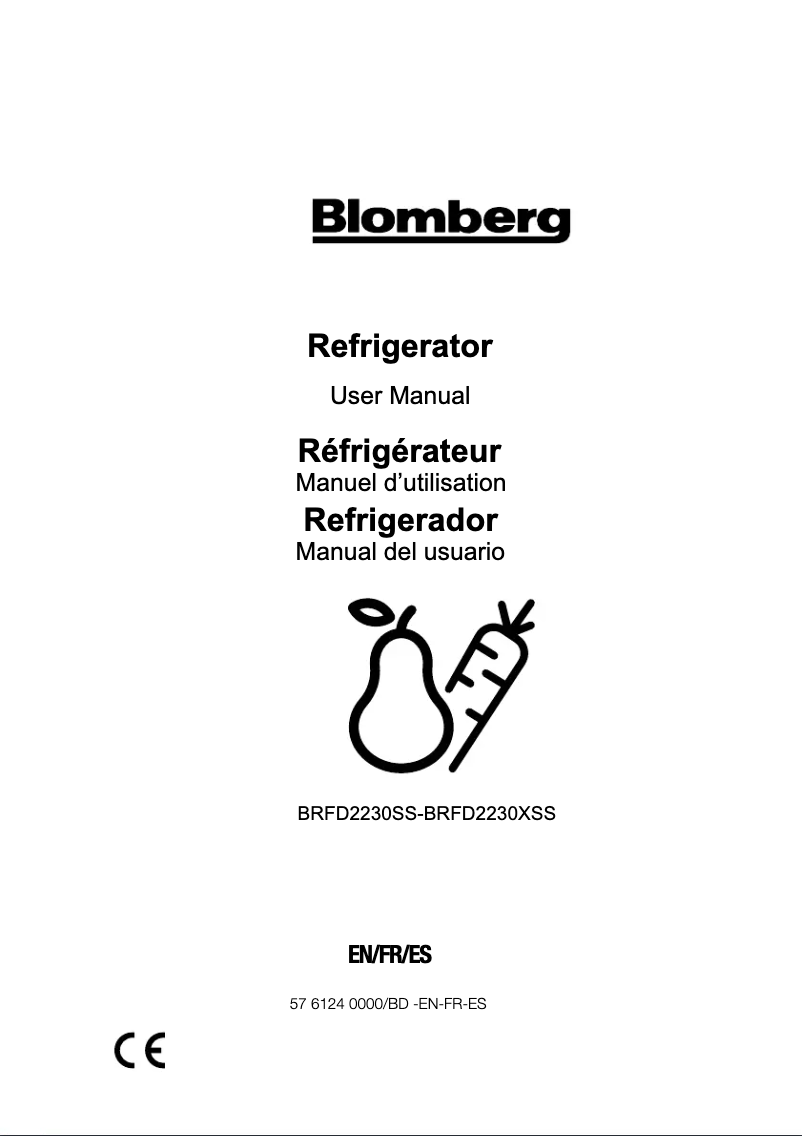 Page n°1 - Manuel utilisateur Blomberg BRFD2230XSS