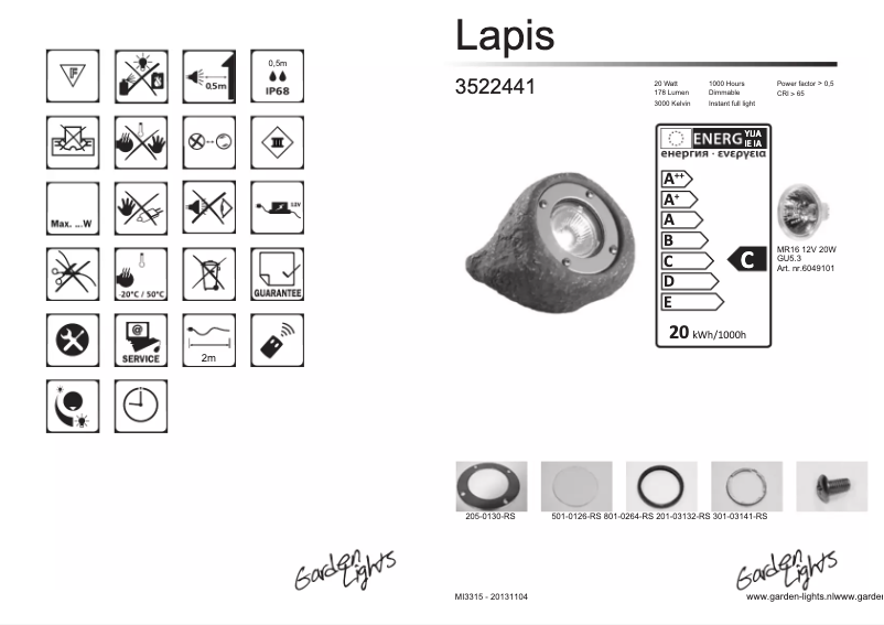Image de la première page du manuel de l'appareil Lapis