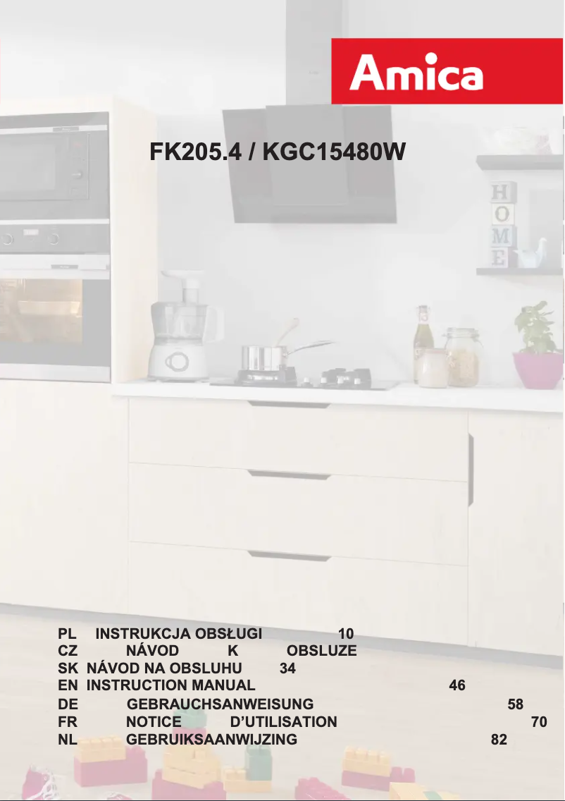 Page n°1 - Manuel utilisateur Amica FK205.4