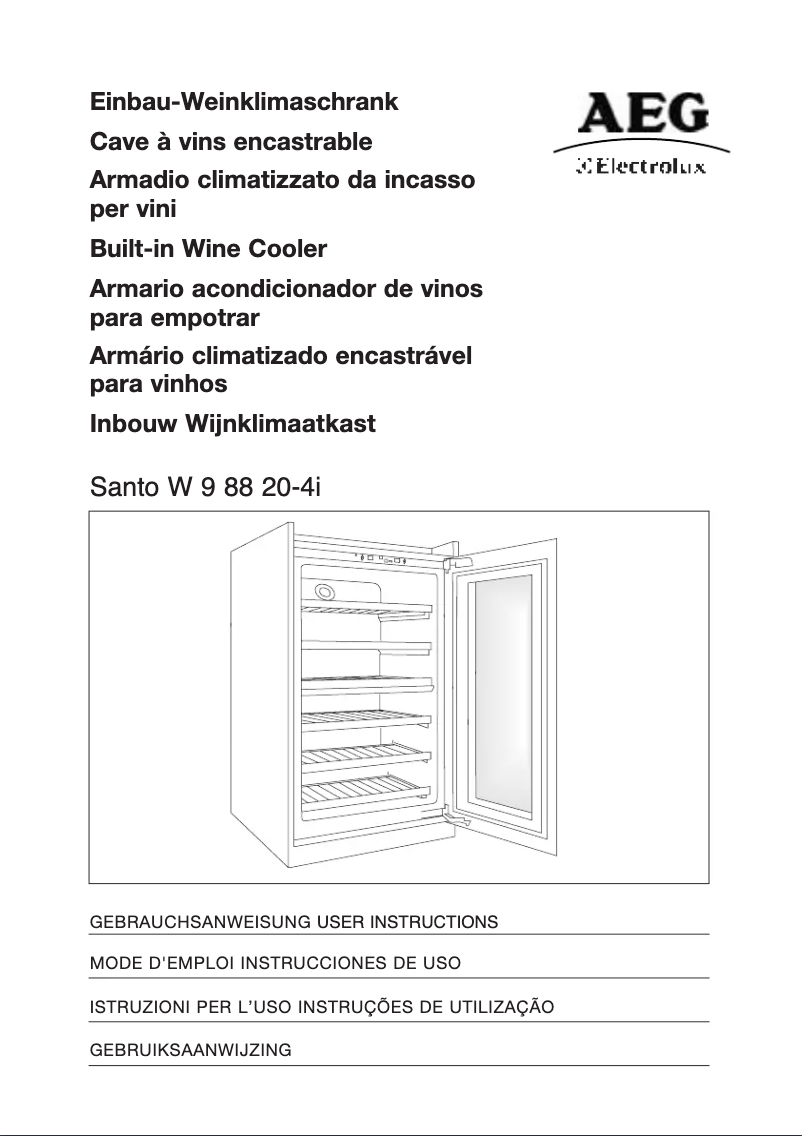 Page 1 de la notice Manuel utilisateur AEG Santo W 98820 IL