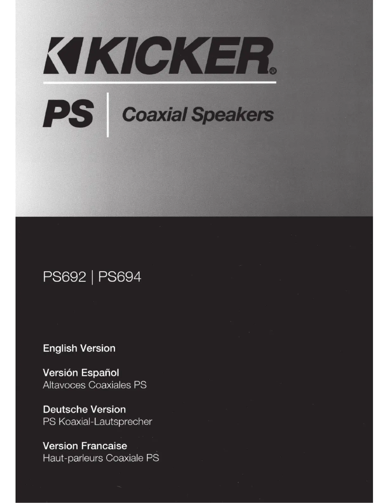 Página 1 del manual Manual de usuario Kicker PS694