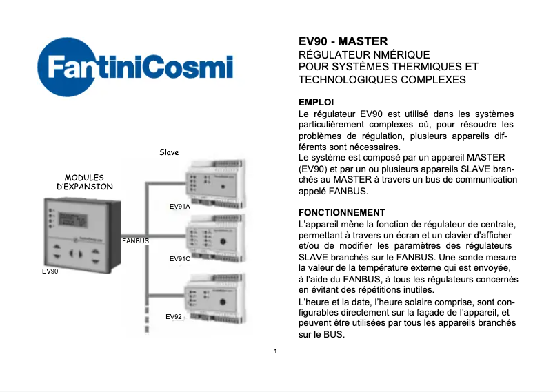 Image de la première page du manuel de l'appareil EV90