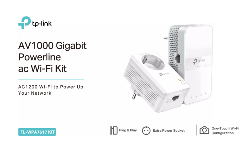 Image de la première page du manuel de l'appareil TL-WPA7617