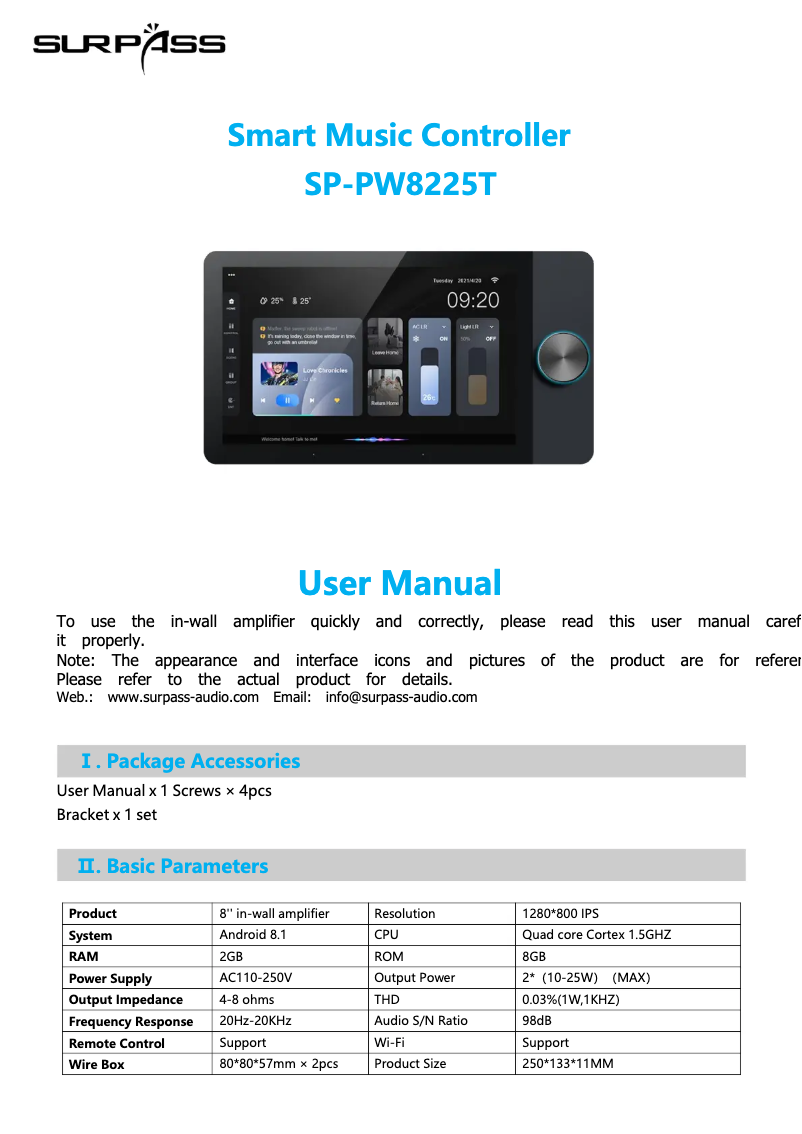 Image de la première page du manuel de l'appareil Jolt X825