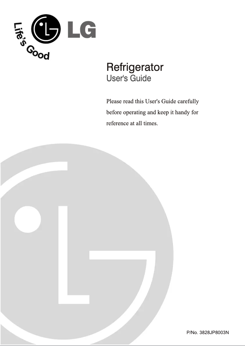 Page 1 de la notice Manuel utilisateur LG GN-191RK