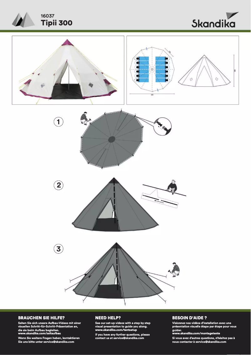 Page 1 de la notice Manuel utilisateur Skandika Tipii 300