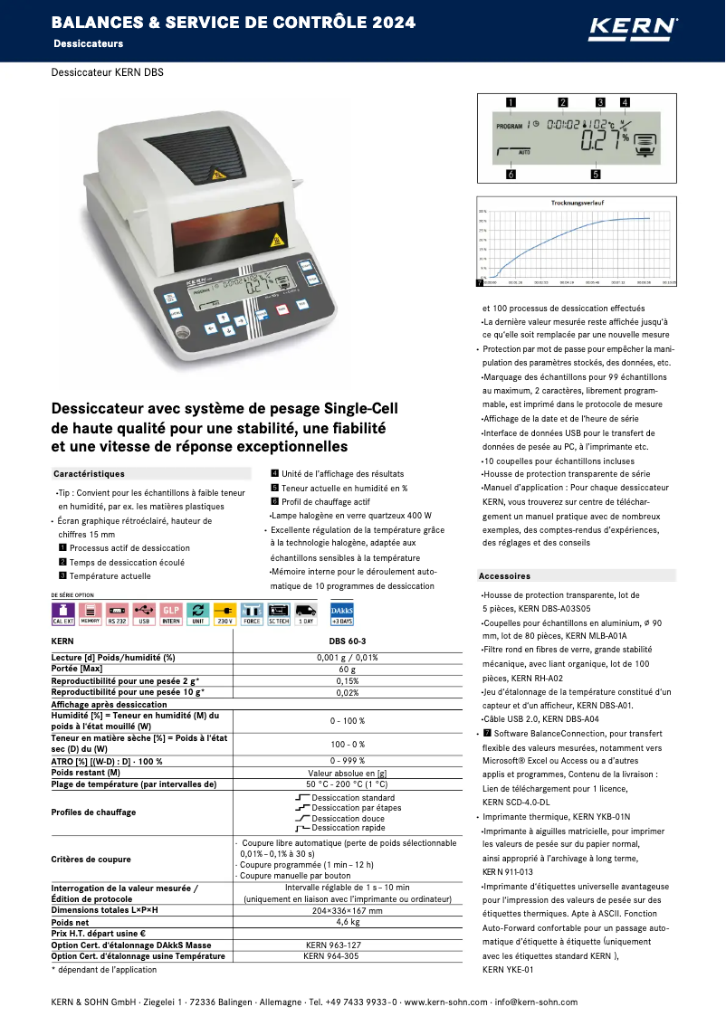 Page 1 de la notice Brochure Kern DBS 60-3