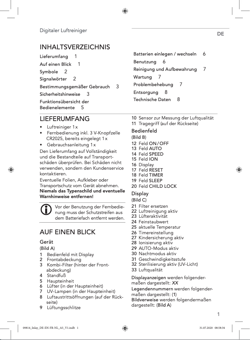 Page n°1 - Manuel utilisateur Maxxmee 09814
