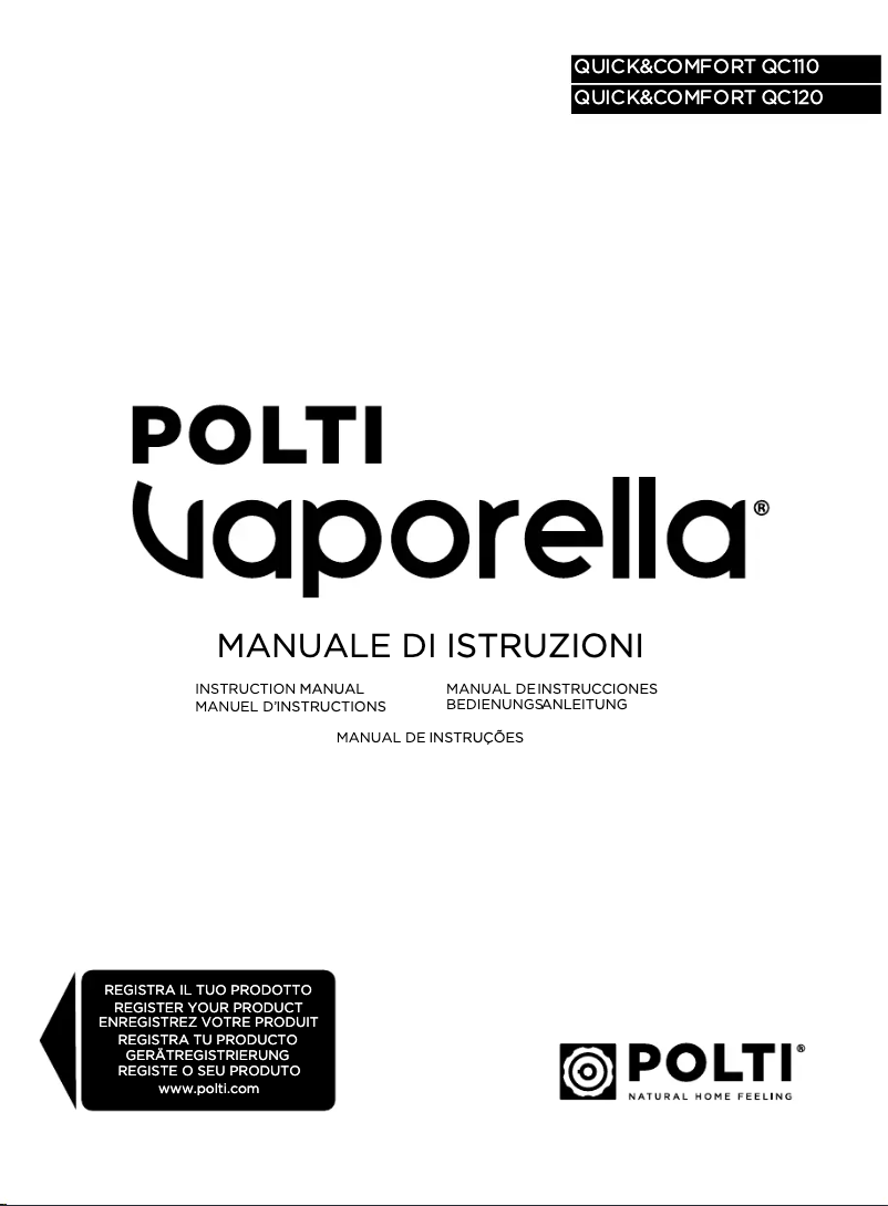 Page n°1 - Manuel utilisateur Polti Vaporella Quick & Comfort QC120