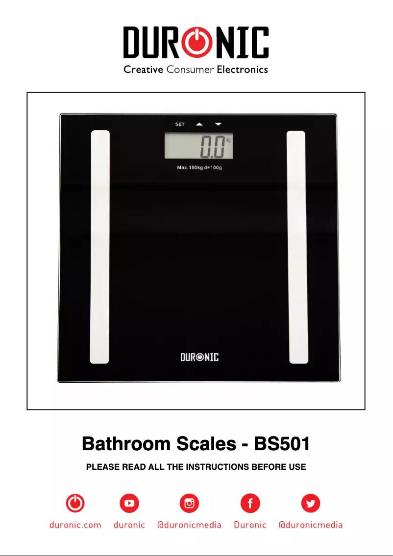 Page 1 de la notice Manuel utilisateur Duronic BS501