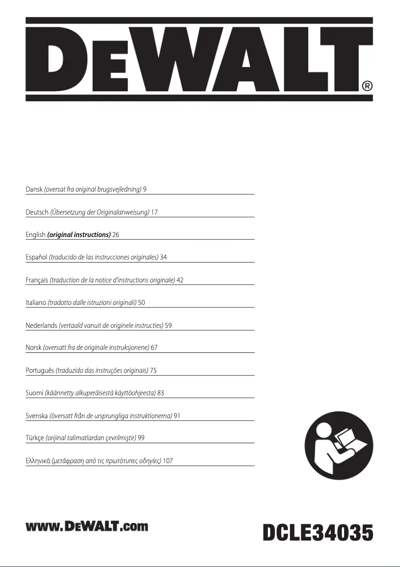 Página 1 del manual Manual de usuario DeWalt DCLE34035