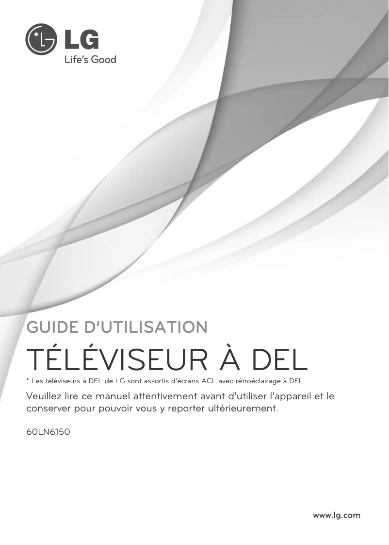 Page n°1 - Manuel utilisateur LG 60LN6150