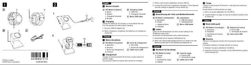 Image de la première page du manuel de l'appareil FES-WA1S