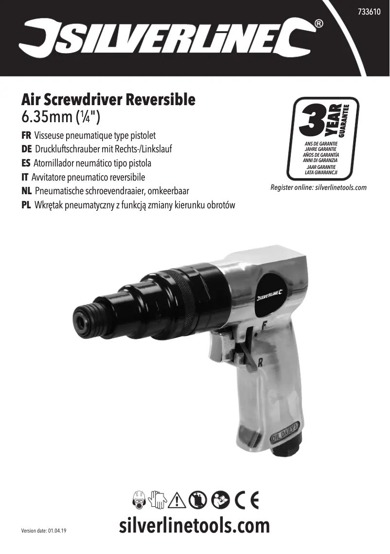 Página 1 del manual Manual de usuario Silverline 733610