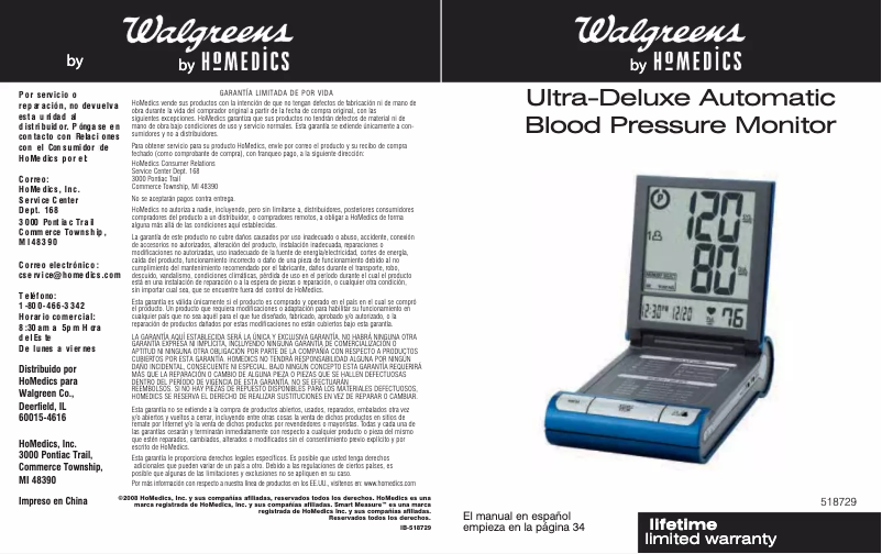 Page n°1 - Manuel utilisateur Walgreens 518729