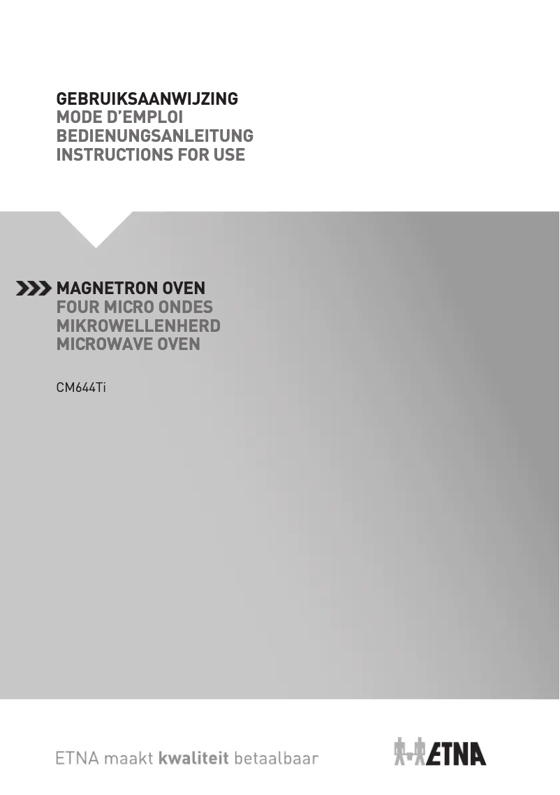 Page 1 de la notice Manuel utilisateur Etna CM644Ti