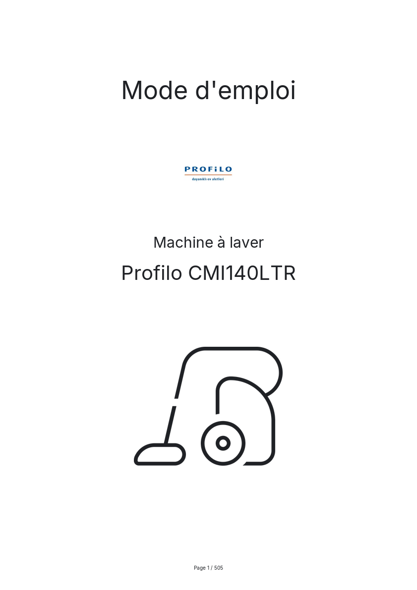 Page n°1 - Mode d'emploi Profilo CMI140LTR