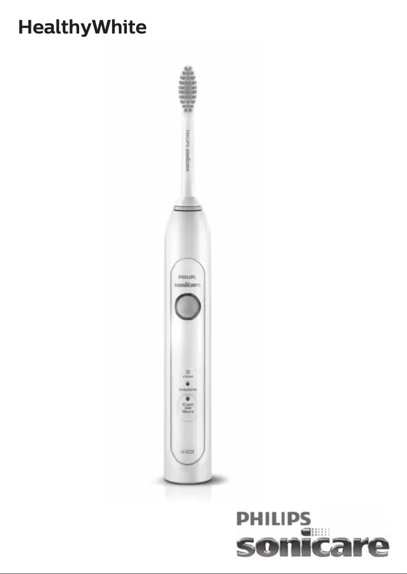 Page 1 de la notice Manuel utilisateur Philips Sonicare HealthyWhite HX6762