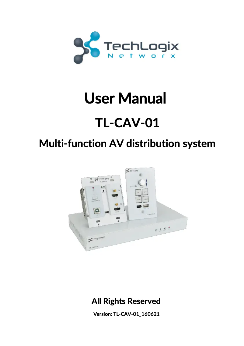 Page 1 de la notice Manuel utilisateur TechLogix Networx TL-CAV-01