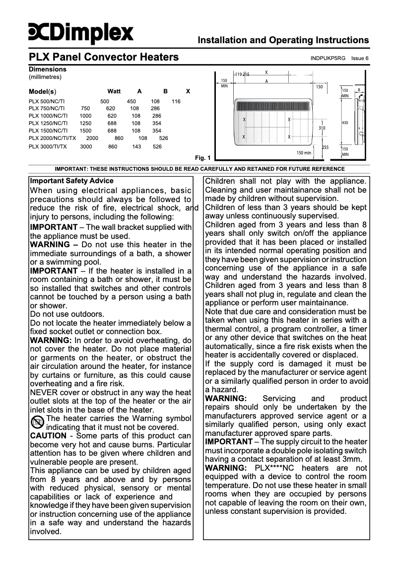 Image de la première page du manuel de l'appareil PLX500/TI
