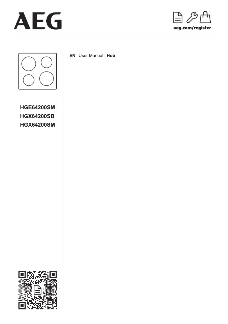 Page 1 de la notice Mode d'emploi AEG HGE64200SM
