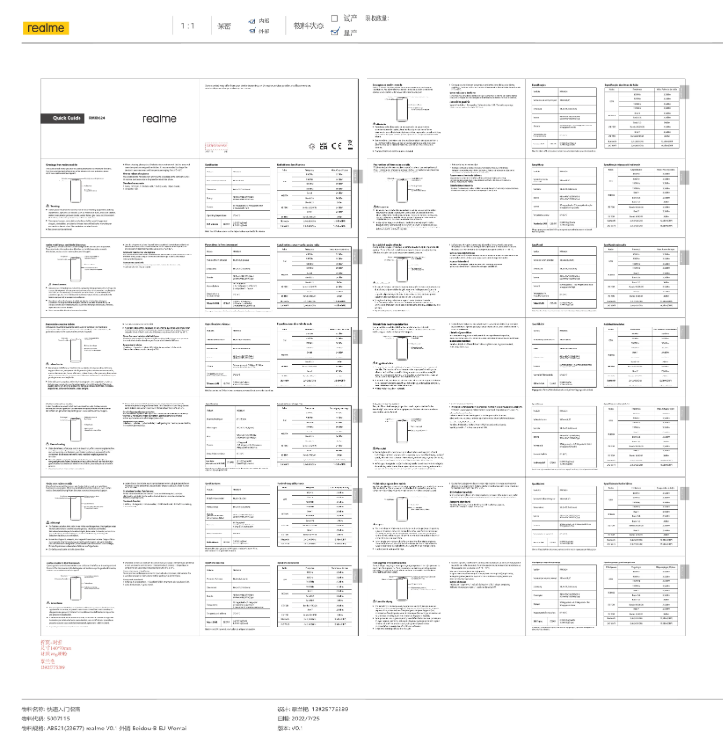 Page 1 de la notice Manuel utilisateur Realme C33