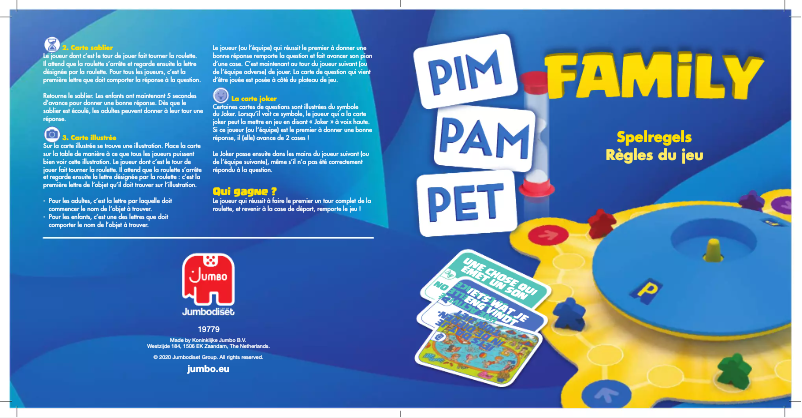 Page 1 de la notice Manuel utilisateur Jumbo Pim Pam Pet Family