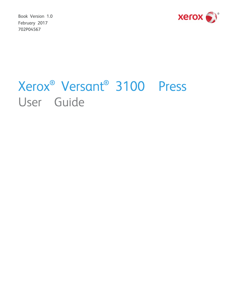 Image de la première page du manuel de l'appareil Versant 3100 Press