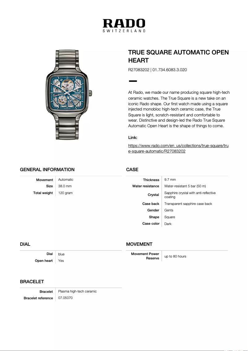 Image de la première page du manuel de l'appareil True Square R27083202