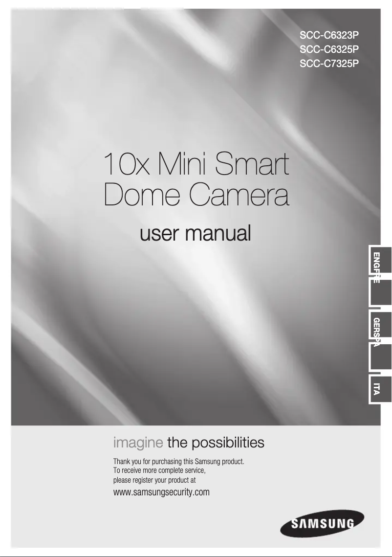 Page 1 de la notice Manuel utilisateur Samsung SCC-C6323P