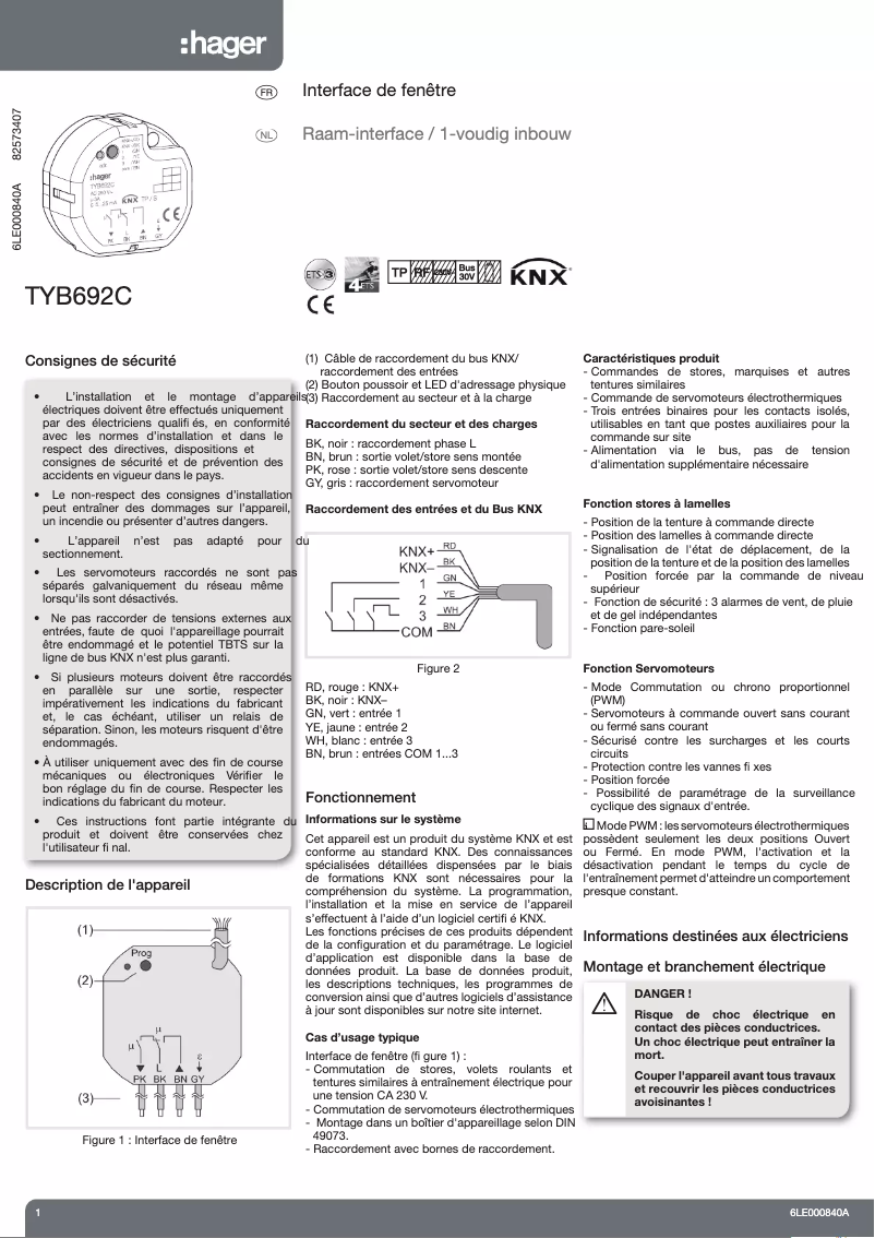 Image de la première page du manuel de l'appareil TYB692C