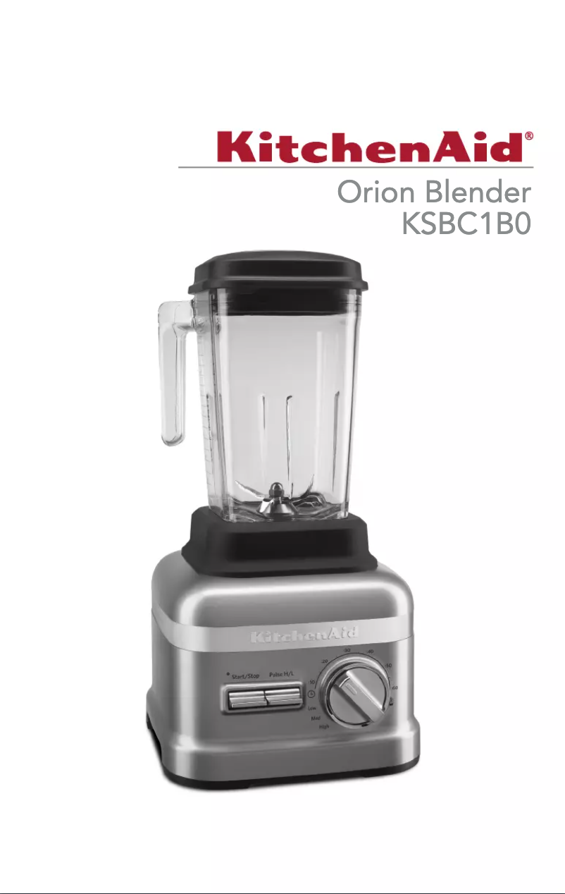 Page 1 de la notice Manuel utilisateur KitchenAid KSBC1B0